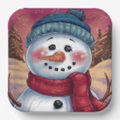 Frosty the Snowman Paper Plate Pappteller (Vorderseite)