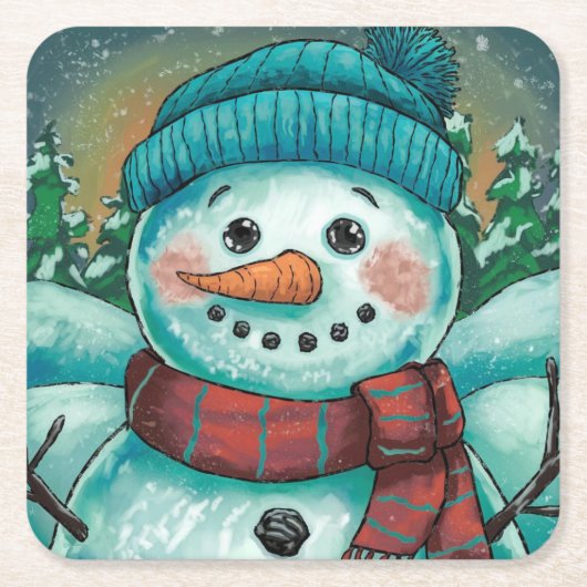 Frosty the Snowman Paper Untersetzer (Vorderseite)