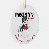 Frosty the Snowman Personalisierte Weihnachten Keramikornament (Rechts)