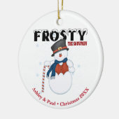 Frosty the Snowman Personalisierte Weihnachten Keramikornament (Links)