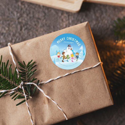 Frosty the Snowman™| Personalisierte Weihnachten Runder Aufkleber