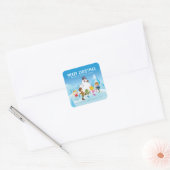 Frosty the Snowman™| Personalized Christmas Quadratischer Aufkleber (Umschlag)