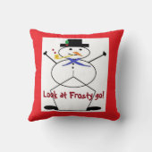 "Frosty the Snowman" Polyester Accent Throw Kissen (Rückseite)