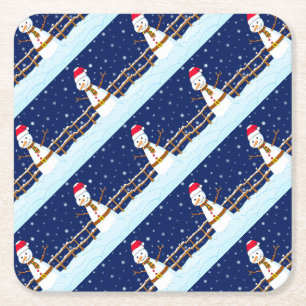Frosty the Snowman Rechteckiger Pappuntersetzer