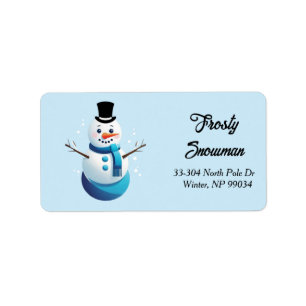 Frosty the Snowman Return Address Label Adressaufkleber