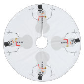 Frosty the Snowman Tree Skirt Fleece Weihnachtsbaumdecke (Vorderseite)