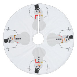 Frosty the Snowman Tree Skirt Fleece Weihnachtsbaumdecke