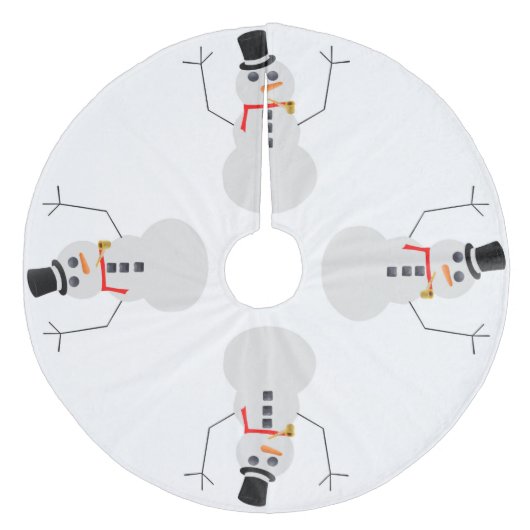 Frosty the Snowman Tree Skirt Fleece Weihnachtsbaumdecke (Vorderseite)