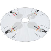 Frosty the Snowman Tree Skirt Fleece Weihnachtsbaumdecke (Schrägansicht)