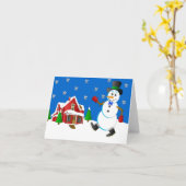 Frosty the Snowman von Joel Anderson Karte (Gelbe Blume)