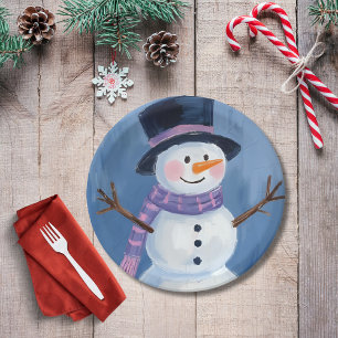Frosty the Snowman Weihnachtsfeier Pappteller