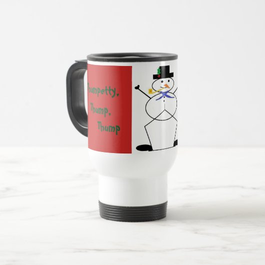 "Frosty the Snowman" Weiße Reise/Tasse des Pendelv Reisebecher (Vorderseite Links)
