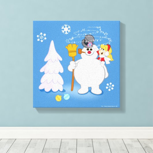 Frosty the Snowman™ | Winterspass von Frosty & Kar Leinwanddruck (Insitu (Holzboden))
