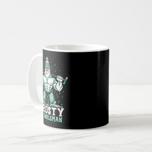 Frosty The Swoleman Funny Buff Swole Snowman Gym M Kaffeetasse (Vorderseite Links)