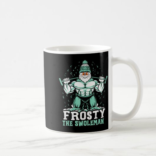 Frosty The Swoleman Funny Buff Swole Snowman Gym M Kaffeetasse (Rechts)