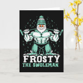 Frosty The Swoleman Funny Buff Swole Snowman Gym M Karte (Gelbe Blume)