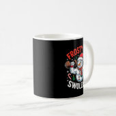 Frosty The Swoleman Funny Gym Swole Bro Snowman Kaffeetasse (VorderseiteRechts)