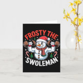 Frosty The Swoleman Funny Gym Swole Bro Snowman  Karte (Gelbe Blume)