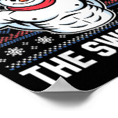 Frosty The Swoleman Funny Ugly Christmas Sweater G Poster (Ecke)
