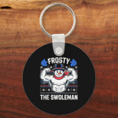Frosty The Swoleman Funny Ugly Christmas Sweater G Schlüsselanhänger (Vorderseite)