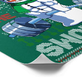 Frosty The Swoleman Ugly Christmas Sweater Funny Poster (Ecke)