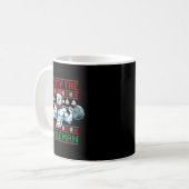 Frosty The Swoleman Ugly Christmas Sweater Funny S Kaffeetasse (Vorderseite Links)