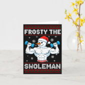 Frosty The Swoleman Ugly Christmas Sweater Funny S Karte (Gelbe Blume)
