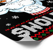 Frosty The Swoleman Ugly Christmas Sweater Funny S Poster (Ecke)