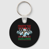 Frosty The Swoleman Ugly Christmas Sweater Funny S Schlüsselanhänger (Vorderseite)