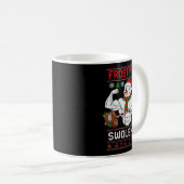Frosty The Swoleman Ugly Christmas Sweater Funny X Kaffeetasse (VorderseiteRechts)