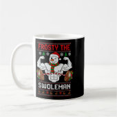 Frosty The Swoleman Ugly Christmas Sweater Funny X Kaffeetasse (Links)