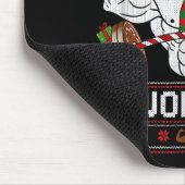 Frosty The Swoleman Ugly Christmas Sweater Funny X Mousepad (Ecke)