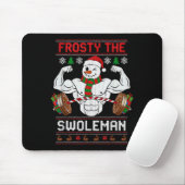 Frosty The Swoleman Ugly Christmas Sweater Funny X Mousepad (Mit Mouse)