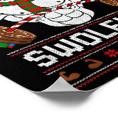 Frosty The Swoleman Ugly Christmas Sweater Funny X Poster (Ecke)