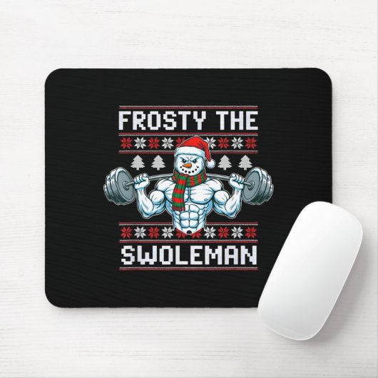 Frosty The Swoleman Ugly Funny Christmas Snowman W Mousepad (Mit Mouse)