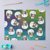 Frosty Town Christmas DARK ALL SIZES Seidenpapier (Basteln)