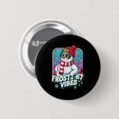 Frosty Vibes 67 Snowman Christmas Button (Vorne & Hinten)