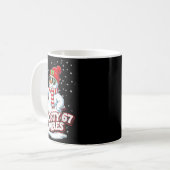 Frosty Vibes 67 Snowman For Winter - Six Seven Mem Kaffeetasse (Vorderseite Links)