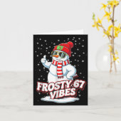 Frosty Vibes 67 Snowman For Winter - Six Seven Mem Karte (Gelbe Blume)