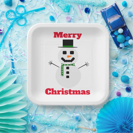 Frosty White Paper Plate Pappteller (Party)