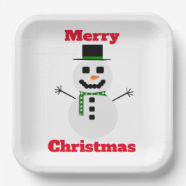 Frosty White Paper Plate Pappteller