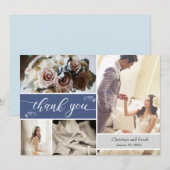 Frosty Winter blue Wedding Danke (Vorne/Hinten)