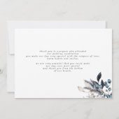 Frosty Winter floral Vielen Dank für Ihre Hochzeit (Rückseite)