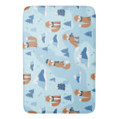Frosty Winter Foxes Badematte (Vorderseite Vertikal)