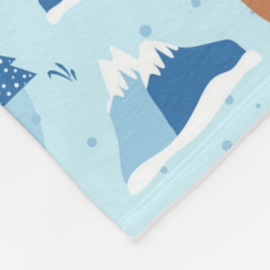 Frosty Winter Foxes Fleecedecke (Ecke)