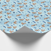 Frosty Winter Foxes Geschenkpapier (Ecke)