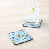 Frosty Winter Foxes Getränkeuntersetzer (Rechte Seite)