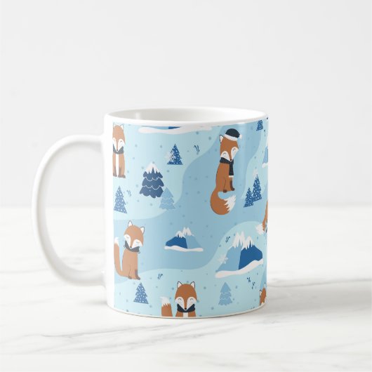 Frosty Winter Foxes Kaffeetasse (Links)