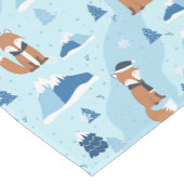 Frosty Winter Foxes Kurzer Tischläufer (Ecke)