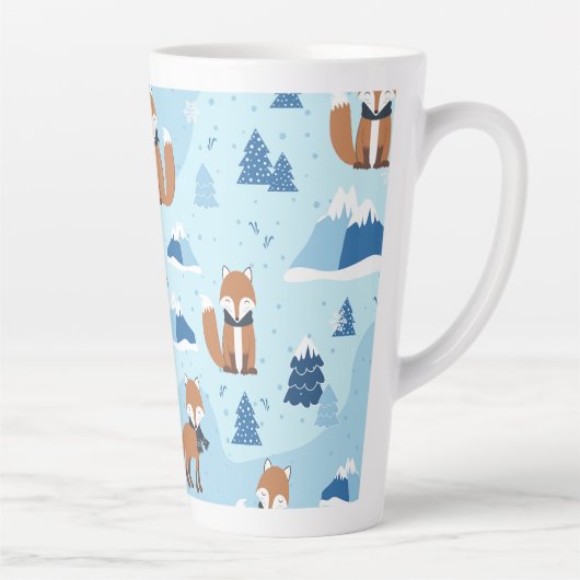 Frosty Winter Foxes Milchtasse (Rechts)